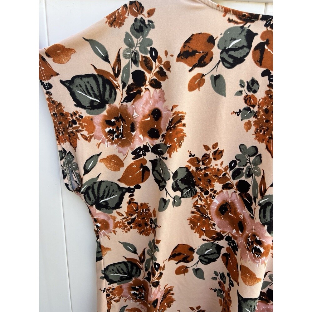 Jules Leopold Womens Blouse Tunic Plus Sz 1X Floral Colorful Short Sleeve - Picture 5 of 5